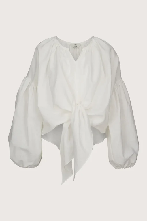 Volume Sleeve Lace Blouse White