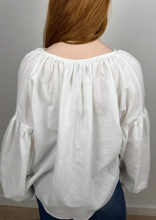 Volume Sleeve Lace Blouse White