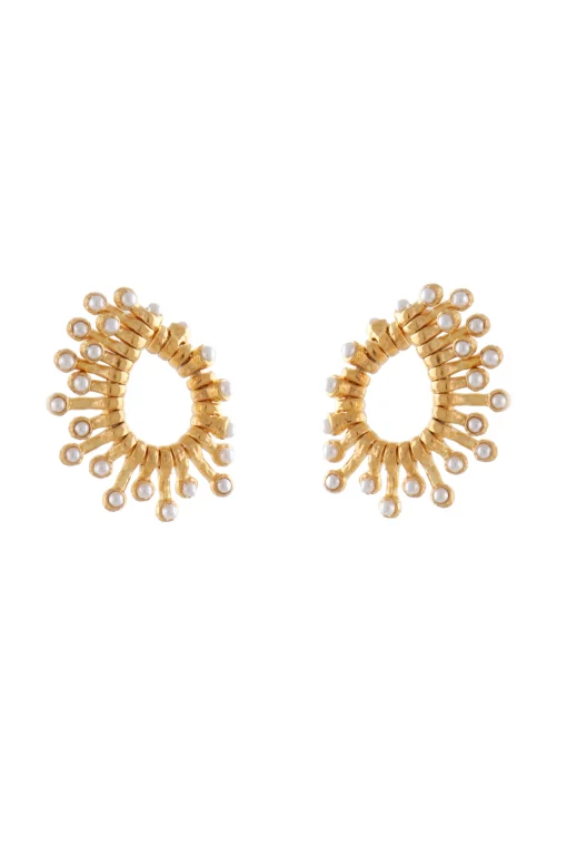 Wave Pearl Earrings