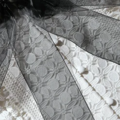 White Lace Bib Cotton Shirt