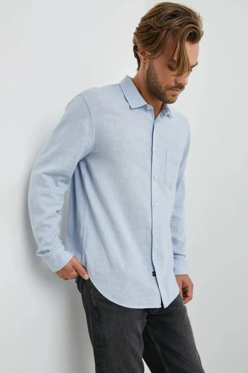 Wyatt Shirt Blue Melange