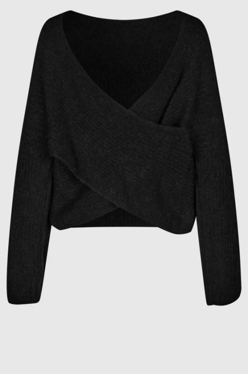 Ymma Knit Open Back Black